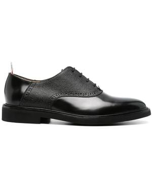 Thom Browne レザーブローグシューズ - ブラック