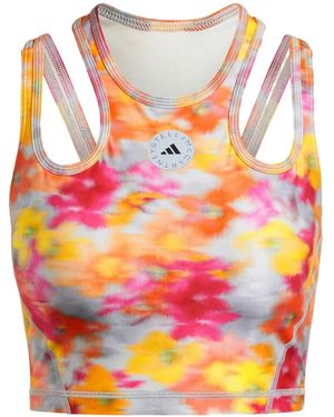adidas By Stella McCartney Oberteil mit Batikmuster - Grau