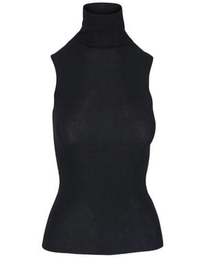 Dorothee Schumacher Roll-Neck Sleeveless Knitted Top - Black