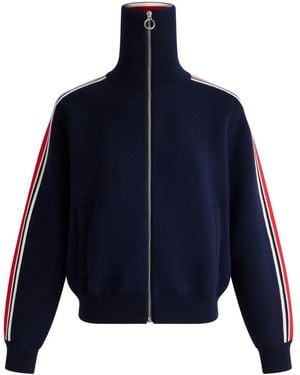 Fusalp Stripe-Detail Zip-Up Cardigan - Blue