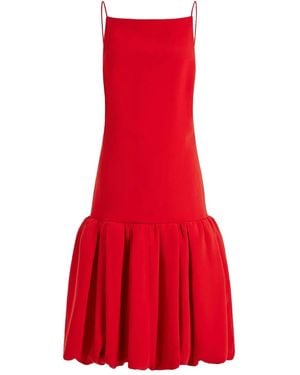 16Arlington Viana Balloon-Hem Square-Neck Mini Dress - Red