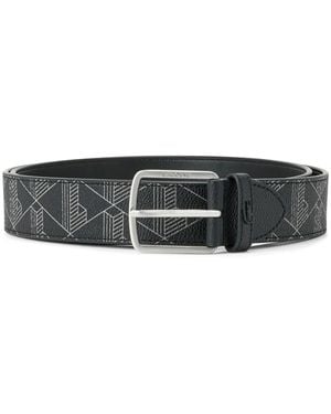 Lacoste Logo-Engraved Belt - Black