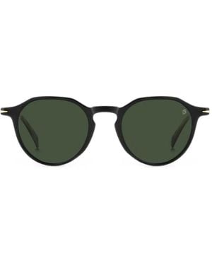 David Beckham Geometric-Frame Sunglasses - Green