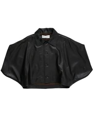 Niccolò Pasqualetti Batwing Cropped Shirt - Black