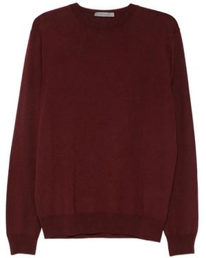 Corneliani Crew-Neck Knitted Jumper - Purple