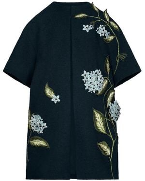 Oscar de la Renta Kurzärmeliges Cape - Blau