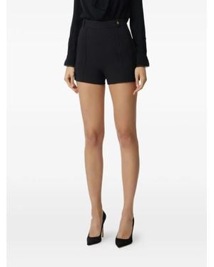 Elisabetta Franchi Exposed-Seam Metal-Detail Shorts - Black