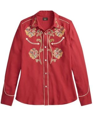 RRL Floral Embroidered Shirt