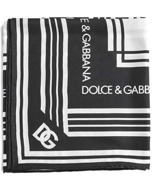 Dolce & Gabbana Silk Scarf - Black