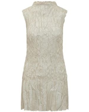 GONGDID DESIGN Gd228 Pleated Top - White