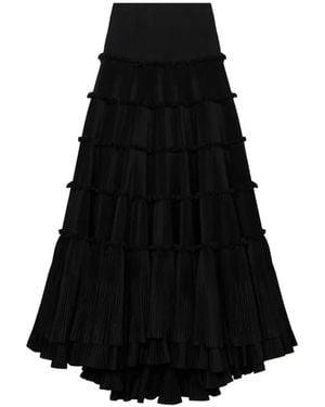 Blumarine Gonna Lunga Con Ruches - Nero