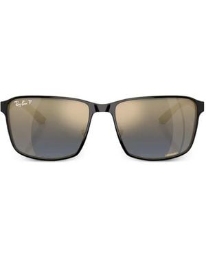 Ray-Ban Chromance Rectangle-Frame Sunglasses - Grey