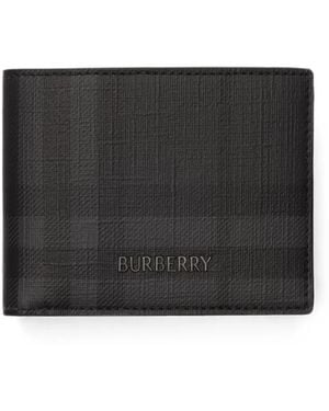Burberry City Check Slim Bifold Wallet - Black