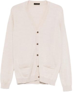 Roberto Collina Button Pocket Cardigan - White