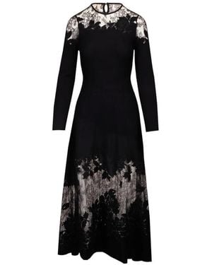 Ulla Johnson Clemence Lace-Panelled Long-Sleeve Midi Dress - Black
