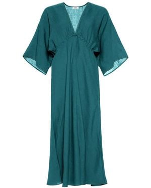 Eres Brillance V-Neck Maxi Dress - Green