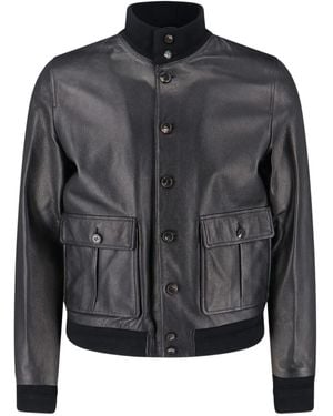 Valstar Veste Bomber En Cuir - Gris