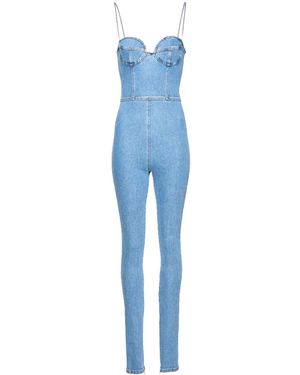 Magda Butrym Denim Bustier Jumpsuit - Blue