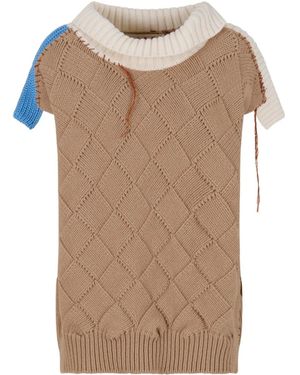 Marni T-Shirt Texturé À Manches Courtes - Natural