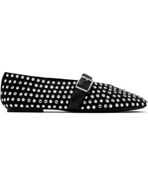SCHUTZ SHOES Ballerine Con Decorazione Di Cristalli - Bianco