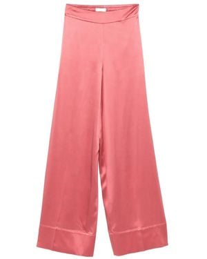 JOSEPH Pantalones Palazzo Dijon Con Cinturilla Elástica - Rosa