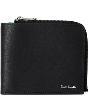 Paul Smith Colour-Block Leather Wallet - Black