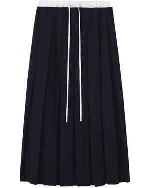 B+ AB Midi-Plooirok Met Trekkoord - Blauw