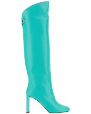 Maison Skorpios Adriana Lether Boots - Blue