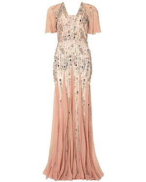 Temperley London Crystal-Embellished Venus Gown - White