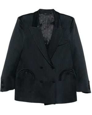 Blazé Milano Oversized Double-Breasted Blazer - Black