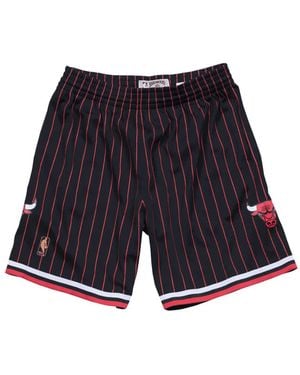 Mitchell & Ness Striped Logo Shorts - Blue