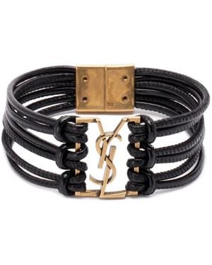 Saint Laurent Brazalete de babilona - Negro