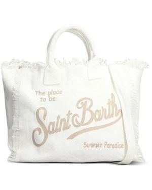 MC2 Saint Barth Colette Logo-Print Tote Bag - White