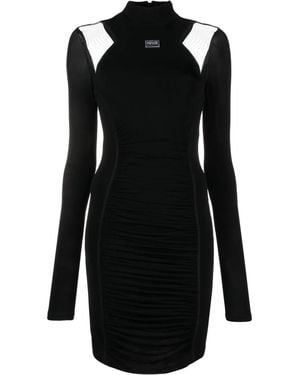 Versace Jeans Couture Jeans Couture Mesh Panel Mini Dress Black