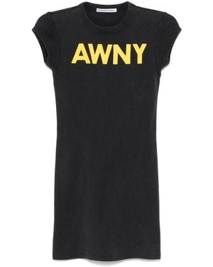 Alexander Wang グラフィック ミニドレス - ブラック