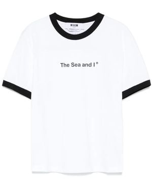 MSGM Slogan T-shirt - Blanco