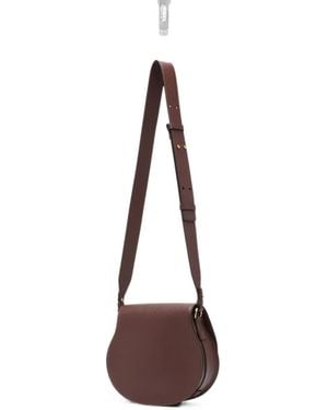Chloé Marcie Grained-Leather Shoulder Bag - Brown
