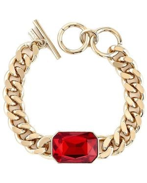 Kenneth Jay Lane Panzerkettenarmband Mit Rubin - Weiß