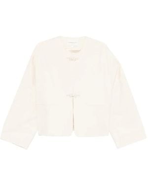 Viktoria Chan Opame Jacke Mit Blumenapplikation - Weiß