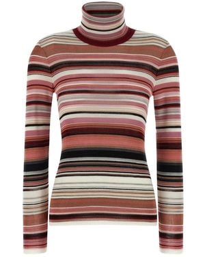 Missoni ストライプ タートルネック セーター - レッド