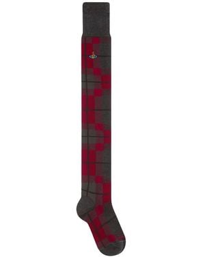 Vivienne Westwood Locharron Tartan-Pattern Socks - Grey