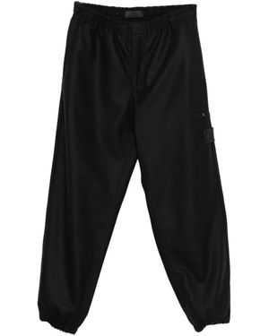Stone Island Logo-Patch Cargo Trousers - Black