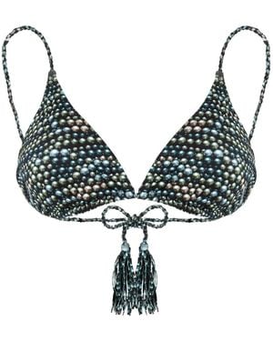 Vilebrequin Pearl-Print Bikini Top - Green
