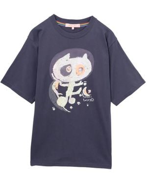 Tsumori Chisato T-Shirt Mit Glitzer-Print - Blau