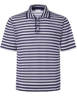 Malo Striped Polo Shirt - Blue