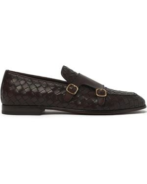 SCAROSSO Leather Loafers - Black