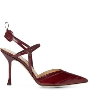 Fendi Very Colibrì Pointed-Toe Strap Pumps - Red
