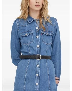 Levi's Kleid Mit Geknöpften Taschen - Blau