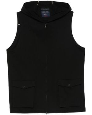 Yohji Yamamoto Hooded gilet - Schwarz