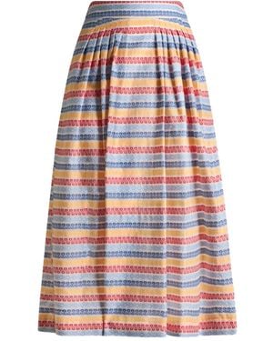 Etro Jacquard Pleated Midi Skirt - Red